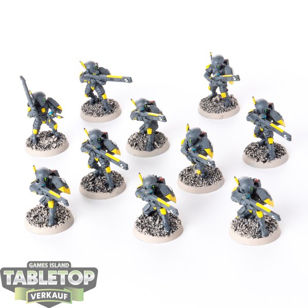 Tau Empire - 10x Fire Warriors Strike Team - bemalt