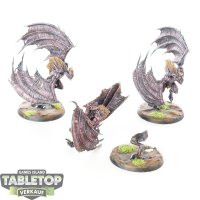 Soulblight Gravelords - 3x Vargheists - bemalt