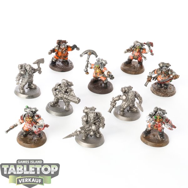 Kharadron Overlords - 10 x Arkanaut Company - teilweise bemalt