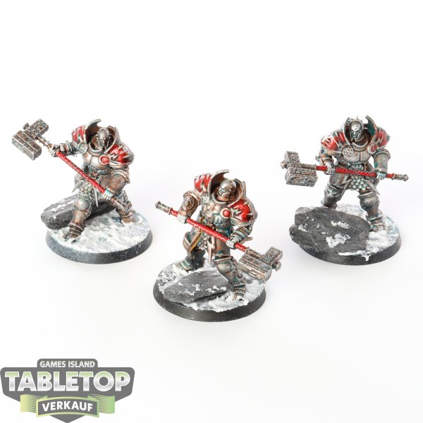 Stormcast Eternals - 3 x Annihilators with Meteoric Grandhammers - bemalt