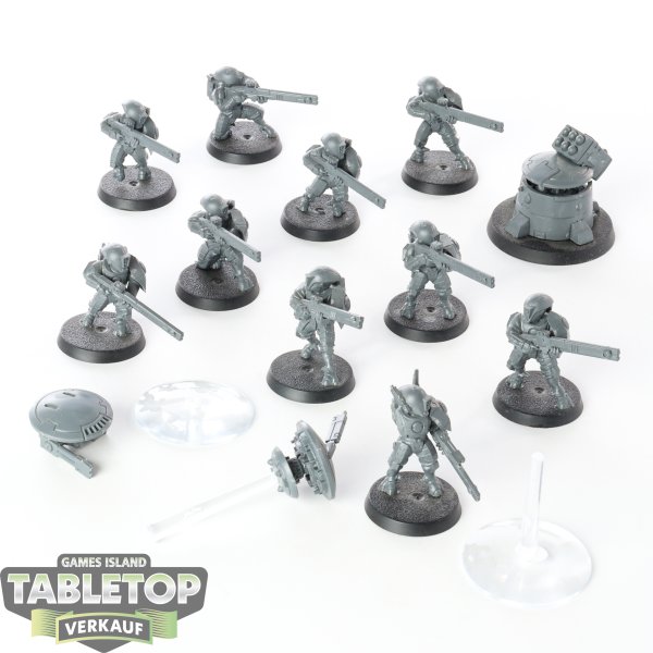 Tau Empire - 10 x Fire Warriors Strike Team - unbemalt