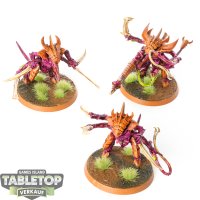 Tyraniden - 3x Tyranid Warriors - bemalt