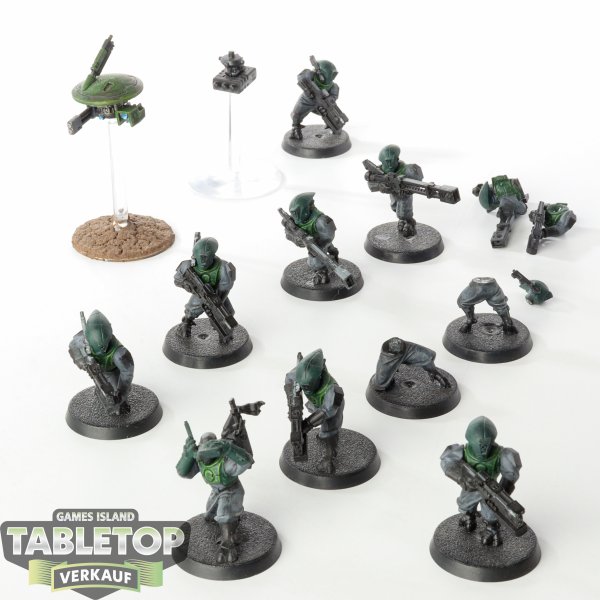 Tau Empire - 10x Pathfinder - teilweise bemalt