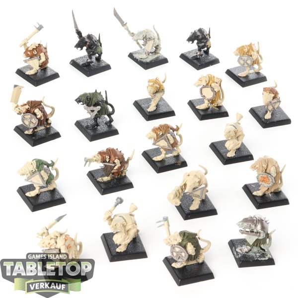 Skaven - 20x Clanrats - teilweise bemalt