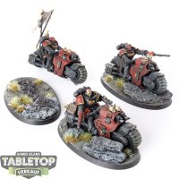 Space Marines - 3x Outriders - bemalt