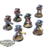 Space Marines - 6x Primaris Hellblasters - bemalt