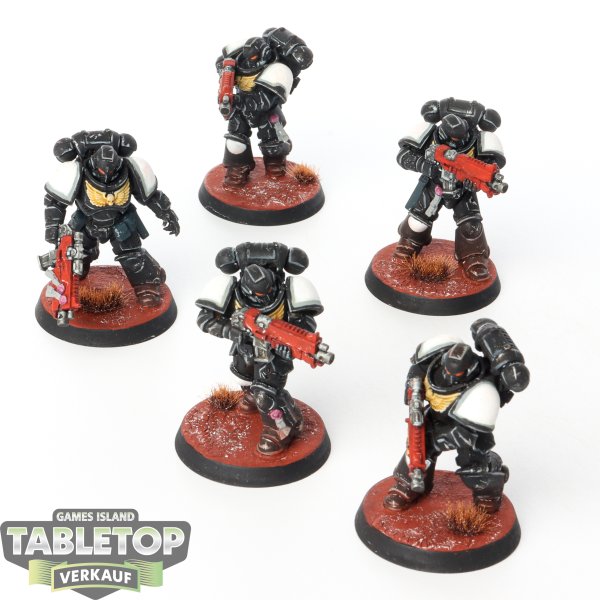 Black Templars - 5x Primaris Intercessors - bemalt