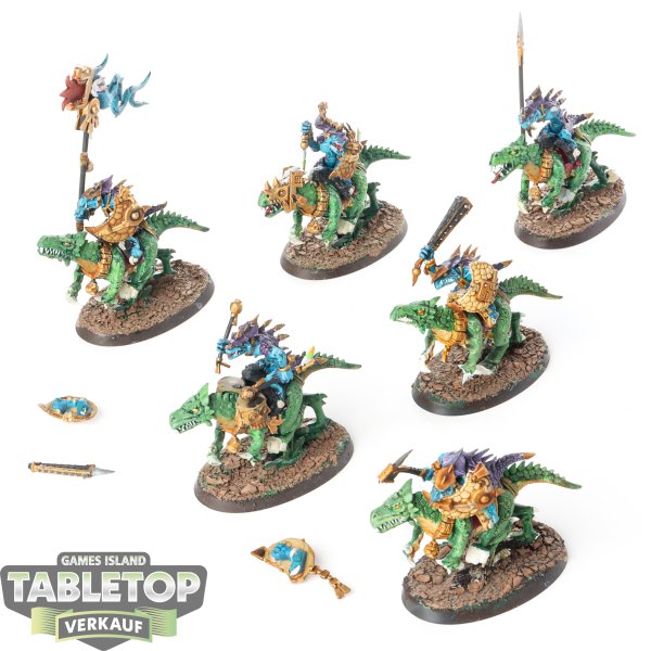 Seraphon - 6x Saurus Knights - klassisch - bemalt