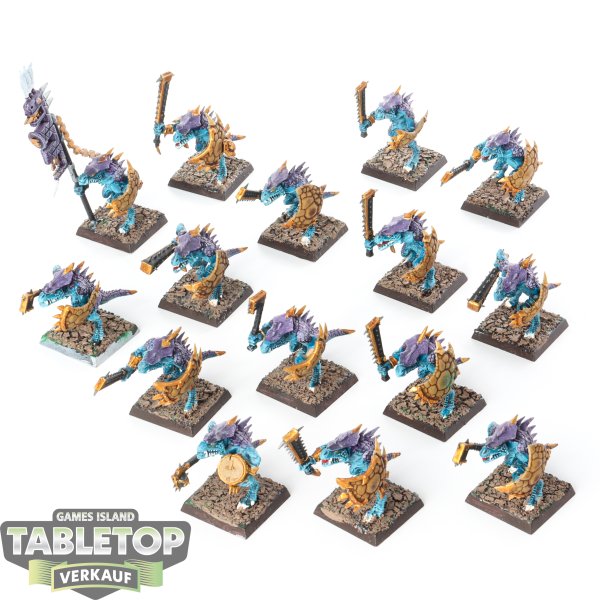 Seraphon - 15x Saurus Warriors - klassisch - bemalt