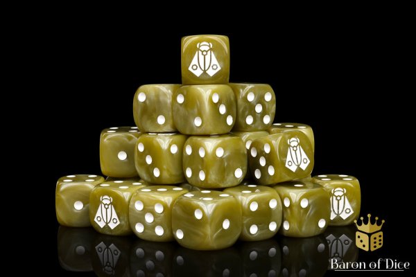 Baron of Dice - Rot Fly 16mm Round Corner Dice (25)