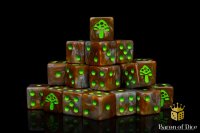 Baron of Dice - Shroom Bright Green 16mm Square Corner...