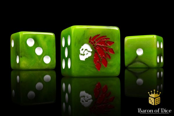 Baron of Dice - Tribal Avians 16mm Square Corner Dice (25)
