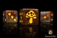 Baron of Dice - Shroom Orange 16mm Square Corner Dice (25)