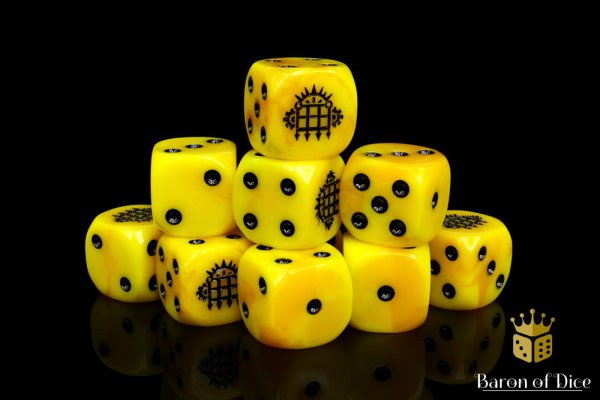 Baron of Dice - Grey Gate 16mm Round Corner Dice (25)