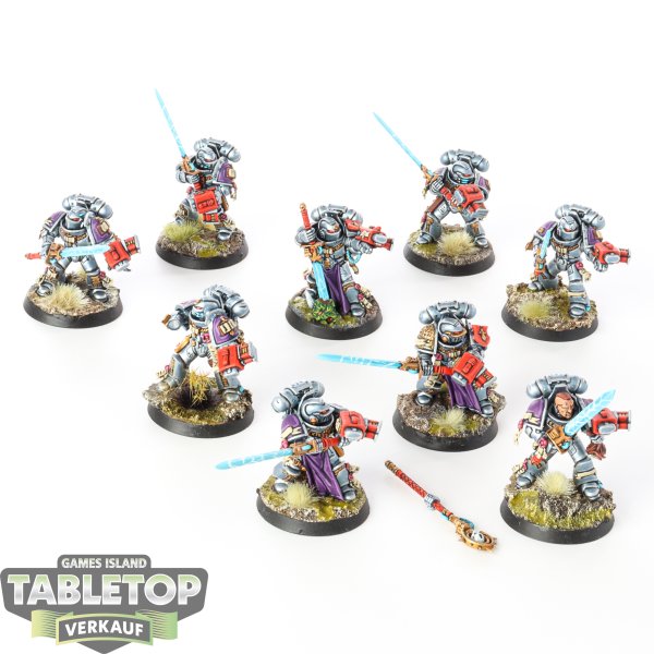 Grey Knights - 9x Grey Knights Strike Squad - bemalt