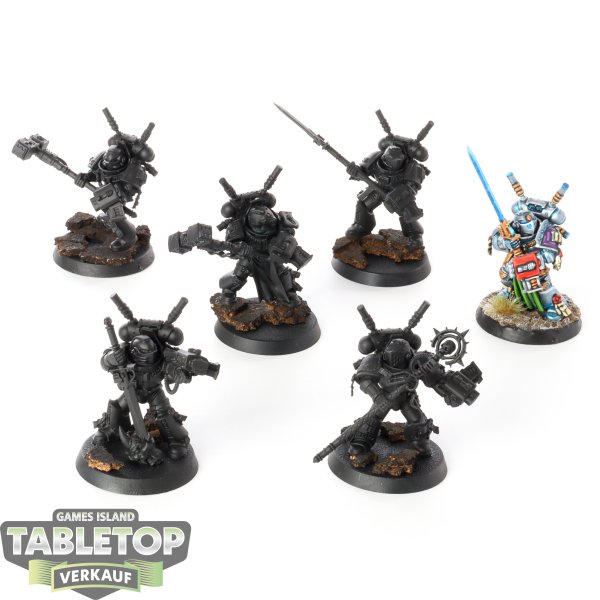 Grey Knights - 6x Grey Knights Interceptor Squad - teilweise bemalt
