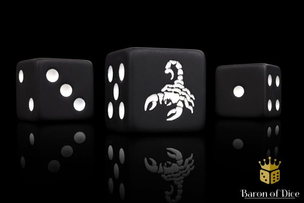 Baron of Dice - Ancient Scorpion 16mm Square Corner Dice (25)