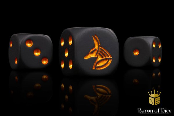 Baron of Dice - Anubis 16mm Round Corner Dice (25)