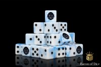 Baron of Dice - Giant, White Ice 16mm Square Corner Dice...