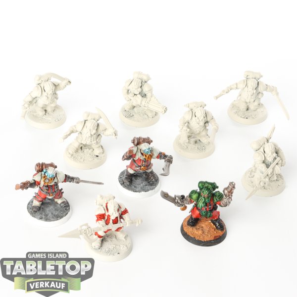 Kharadron Overlords - 10x Arkanaut Company - teilweise bemalt