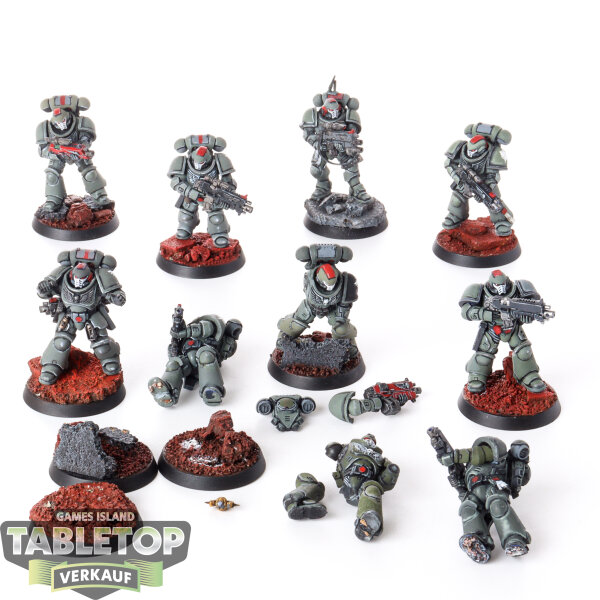 Dark Angels - 10x Primaris Intercessors - bemalt