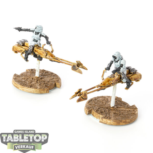 Galaktisches Imperium - 2x 74-Z Speeder Bikes - bemalt