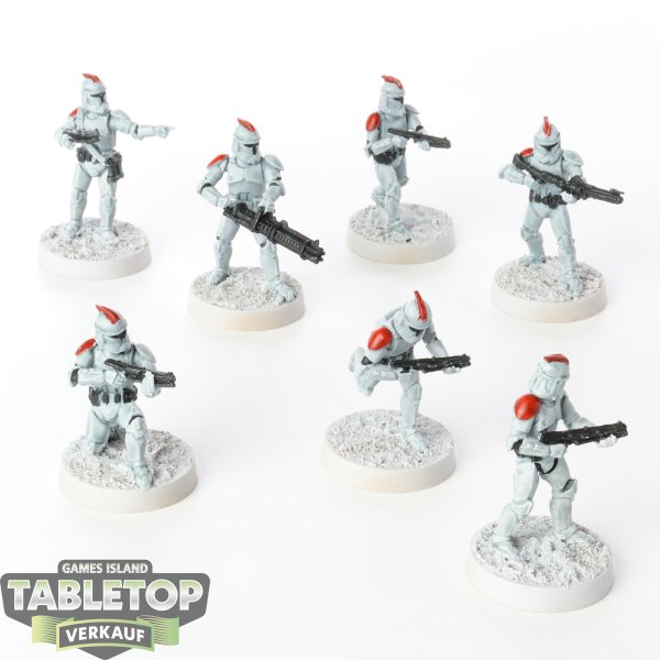 Galaktische Republik - 7x Phase I Clone Troopers - bemalt