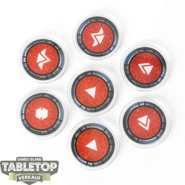 Galaktisches Imperium - 7x Order Tokens in Token Cases - Sonstiges