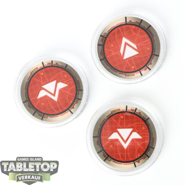 Galaktische Republik - 3x Order Tokens in Token Cases - Sonstiges