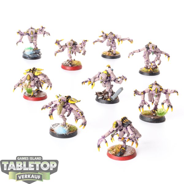 Genestealer Cults - 9x Genestealers - klassisch - bemalt