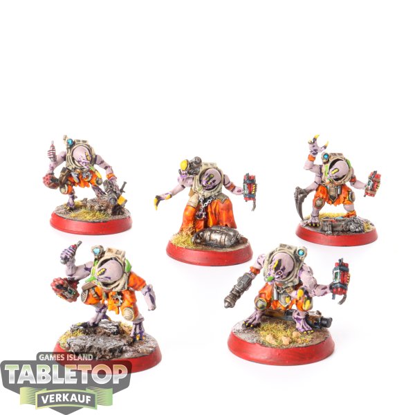 Genestealer Cults - 5x Hybrid Metamorphs - bemalt