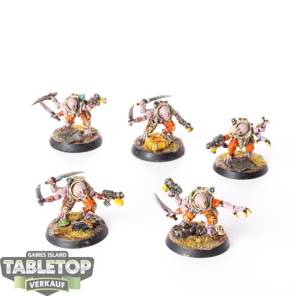 Genestealer Cults - 5x Hybrid Metamorphs - bemalt