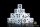 Baron of Dice - Fanged Maw, White Ice 16mm Square Corner Dice (25)