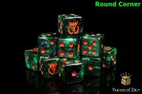 Baron of Dice - Flaming Drake 16mm Round Corner Dice (25)