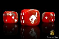 Baron of Dice - Robot Helm, Red 16mm Round Corner Dice (25)