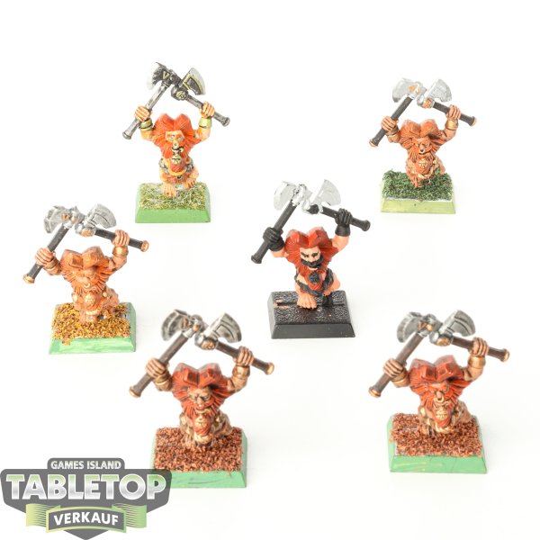 Dwarfen Mountain Holds - 6 x Dwarf Slayers - bemalt