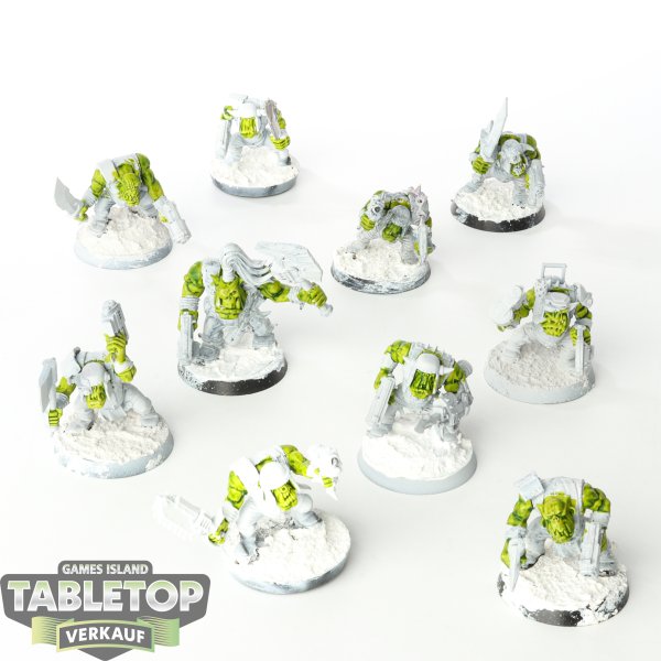 Orks - 10 x Ork Boyz - teilweise bemalt