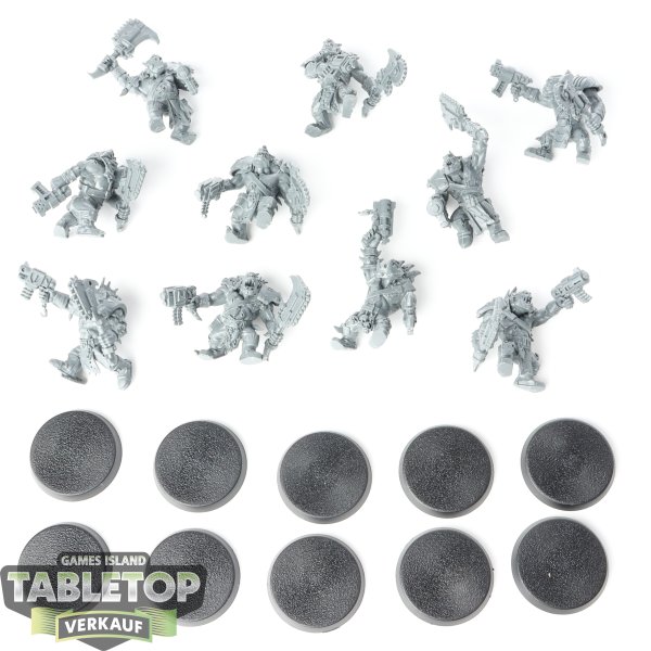 Orks - 10x Ork Beast Snagga Boyz - unbemalt