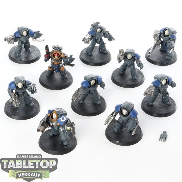 Horus Heresy - 10 x Ultramarines Legion Tartaros Terminator Squad - teilweise bemalt