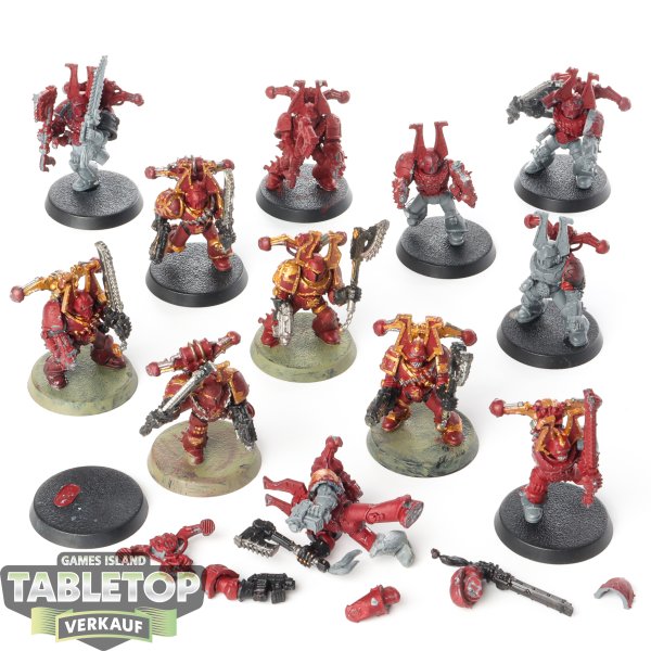 World Eaters - 15x Khorne Berzerkers - klassisch - teilweise bemalt