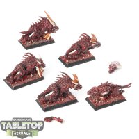 Daemons of Chaos - 5x Flesh Hounds Of Khorne - bemalt