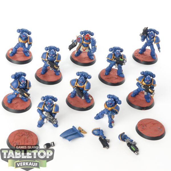 Space Marines - 10 Tactical Squad - bemalt