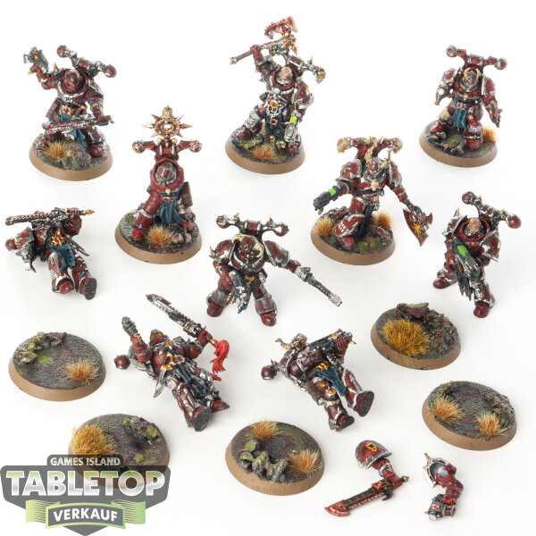 Chaos Space Marines - 10 Chaos Space Marines - bemalt
