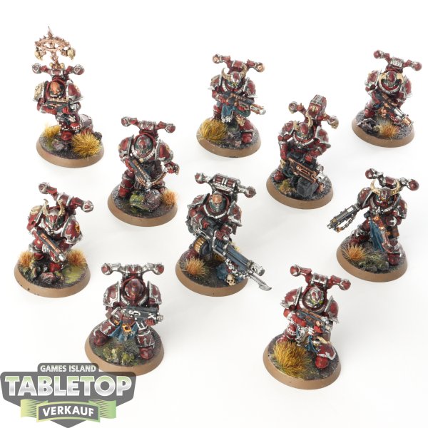 Chaos Space Marines - 10 Chaos Space Marines - bemalt