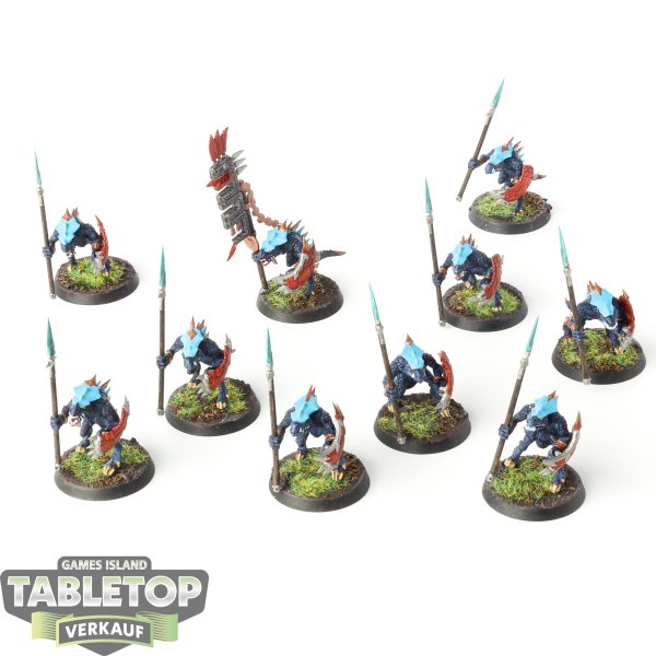 Seraphon - 10x Saurus Warriors - bemalt