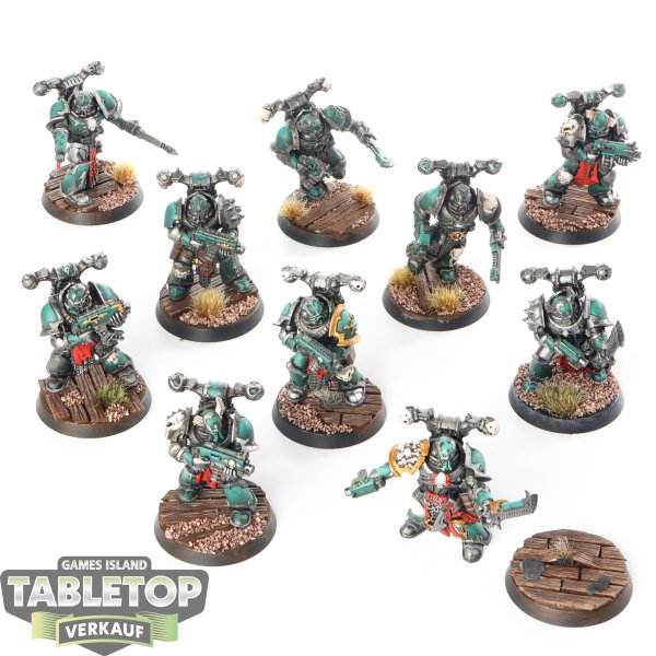 Chaos Space Marines - 10 x Chaos Space Marines - bemalt