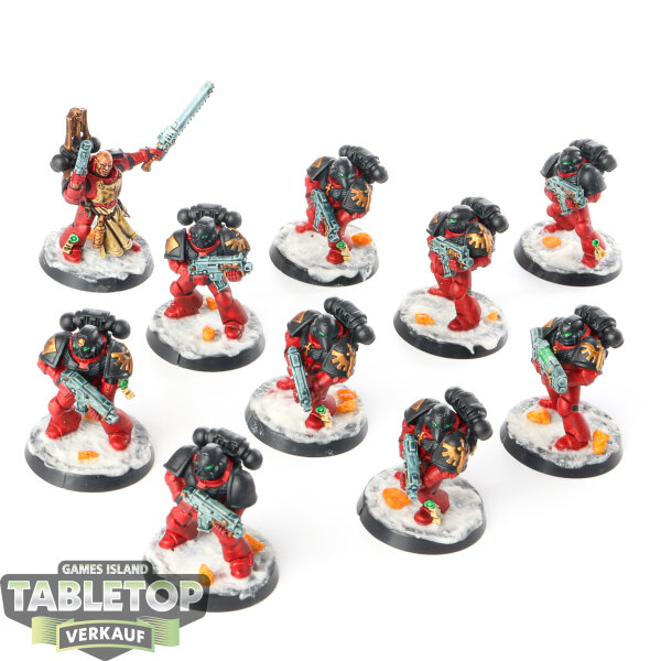 Dark Angels - 10 x Tactical Squad klassisch - bemalt