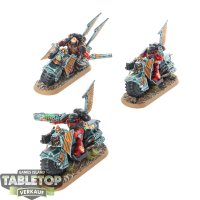 Dark Angels - 3 x Ravenwing Bike Squadron klassisch - bemalt