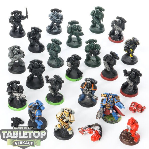 Space Marines - 20 x Tactical Squad klassisch - teilweise bemalt