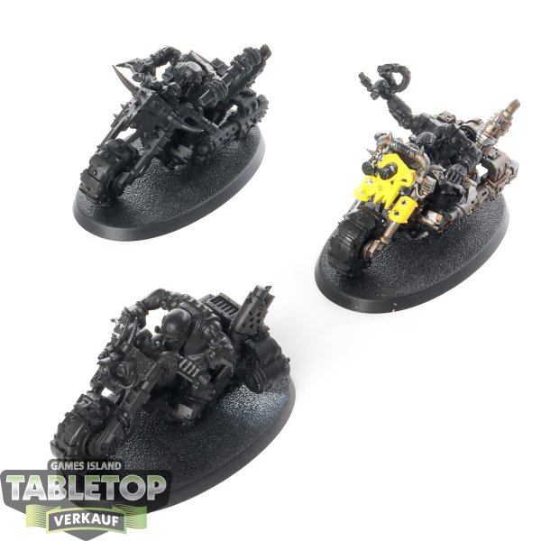 Orks - 3 x Ork Warbiker Mob - teilweise bemalt